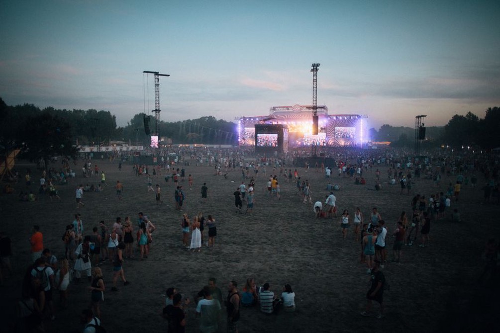 Enthusiastic crowd at a European metal concert