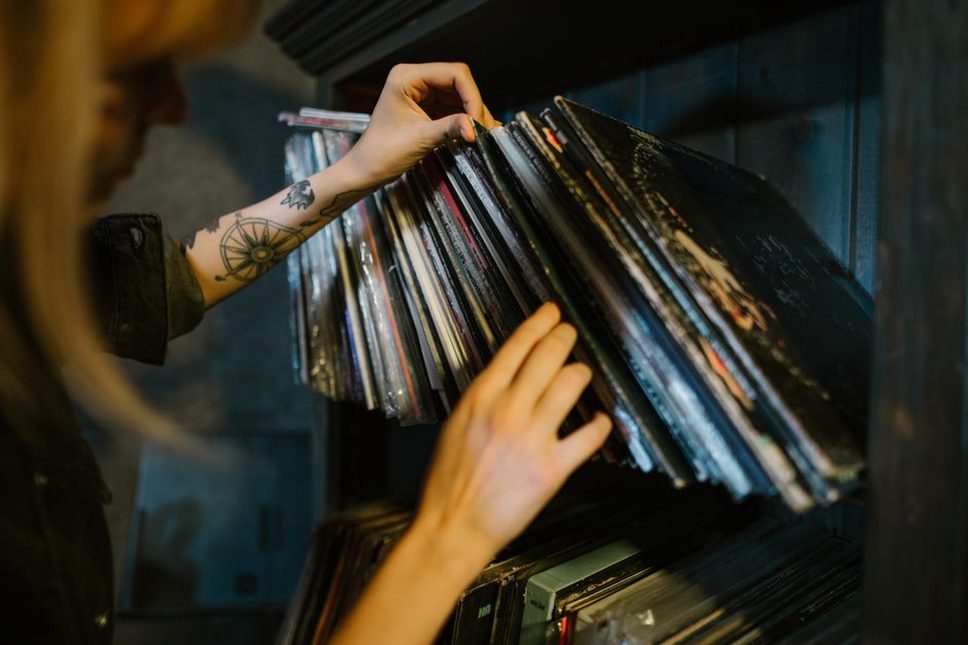 Collection of Finnish thrash metal vinyl records